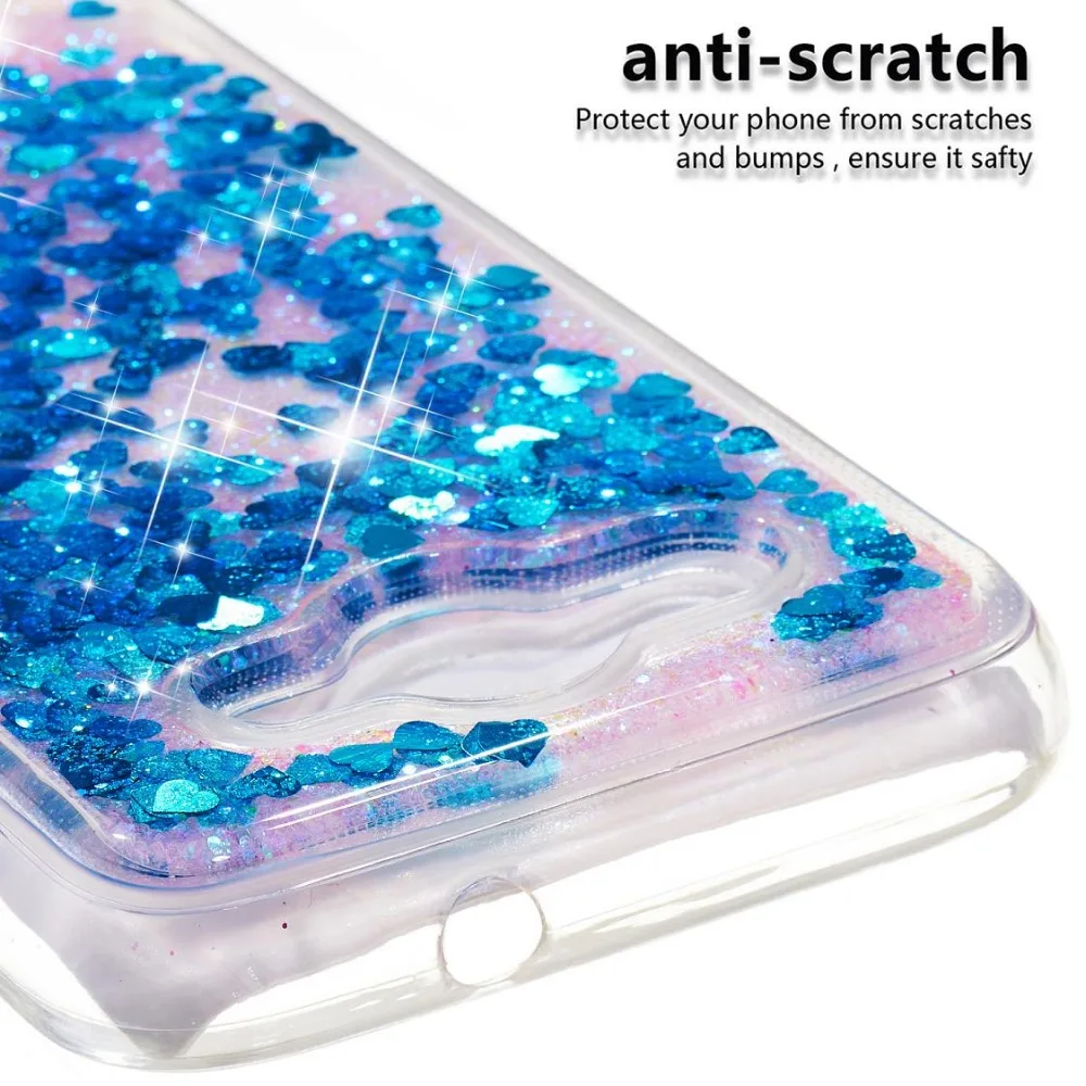 Love Heart Dynamic Liquid Quicksand Soft TPU Phone case For Huawei Y5 Y5II Y3 Y7 Lite Y6 Pro 2017 Version Smart Back Cover |