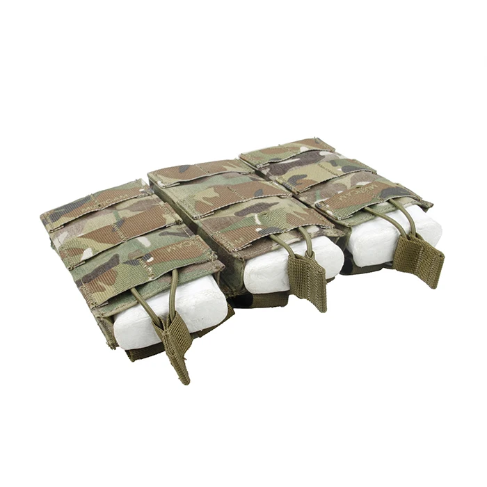 TMC Cordura Мультикам тройной MOLLE открытый Топ 5,56 подсумок мультикам черный AOR1(SKU051131