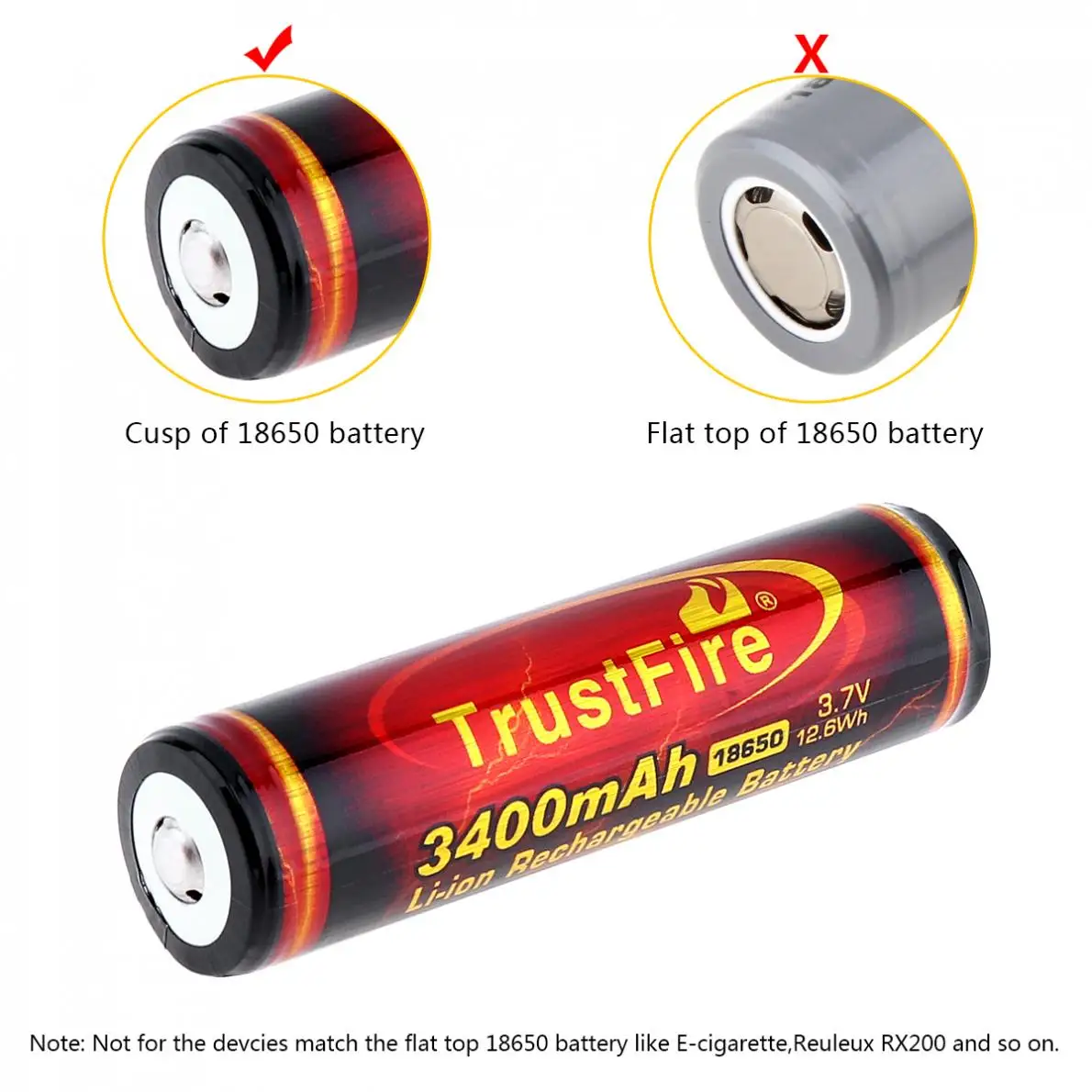 TrustFire 3 7 В 3400 мАч 18650 литий-ионный аккумулятор высокой емкости с защитной печатной