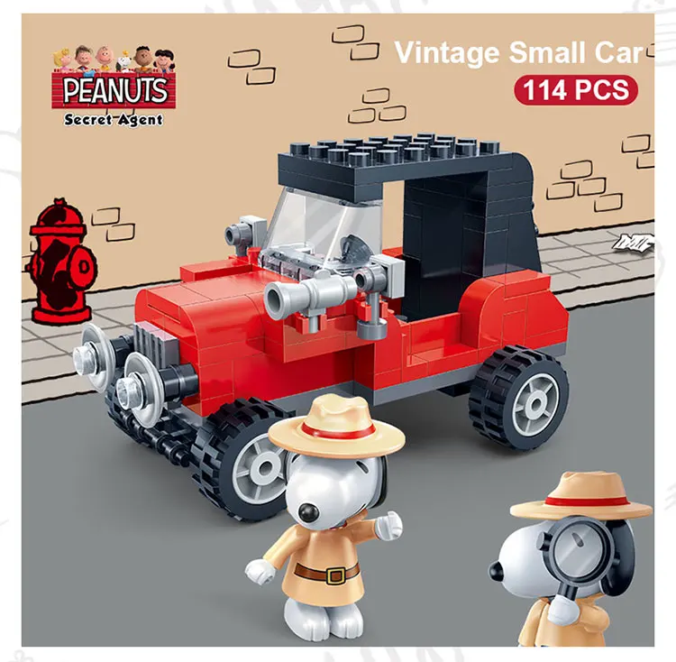 BanBao, горячая Snoopy, арахис, IP фигурка, пластиковые строительные блоки, игрушки для детей, обучающая модель, DIY Кирпичи, совместимый бренд