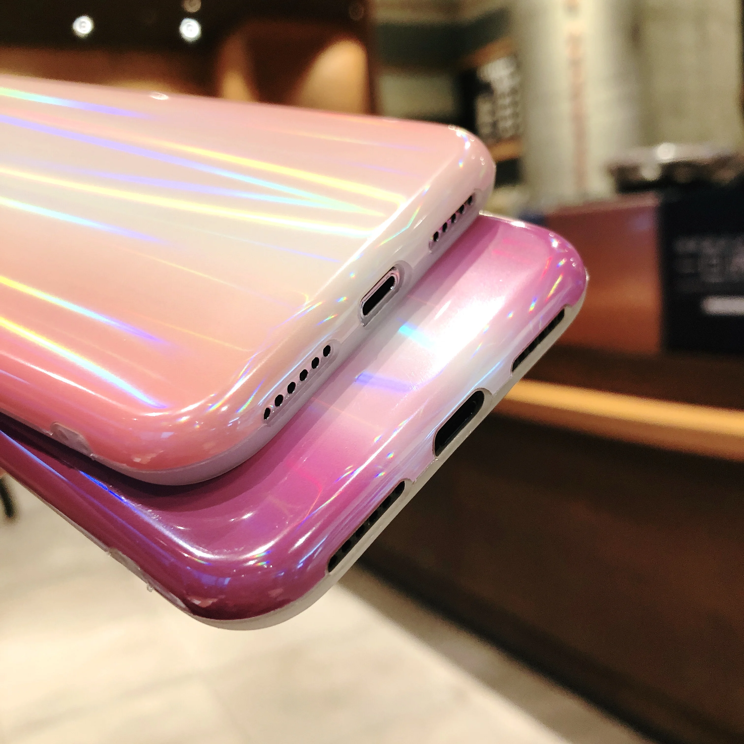 COPEONE чехол для iPhone 7 Plus Мягкий ТПУ Радуга Аврора лента задняя крышка XS XSMAX XR 6 8