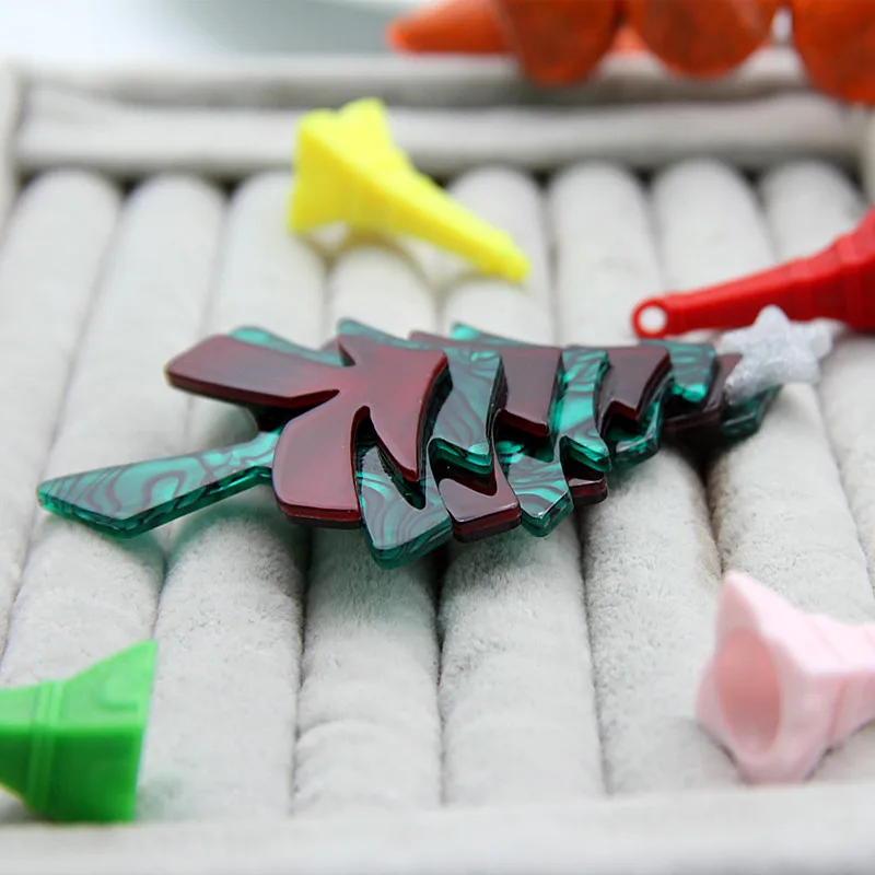 Новая акриловая Рождественская фотобулавка для женщин милая пластиковая