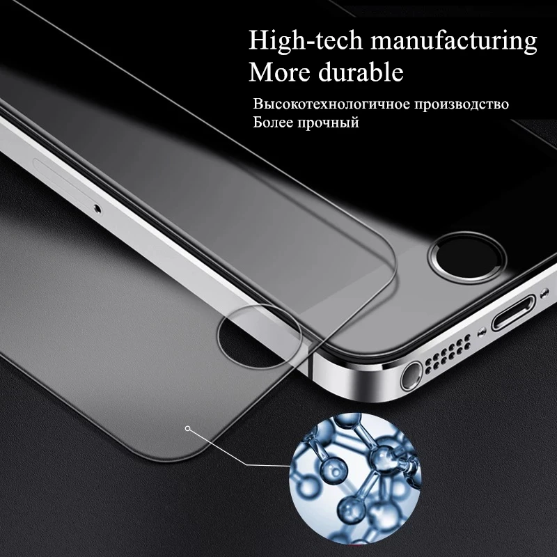 RONICAN 2.5D прозрачное закаленное стекло с покрытием для iPhone 5 5s 5c SE Взрывозащищенная