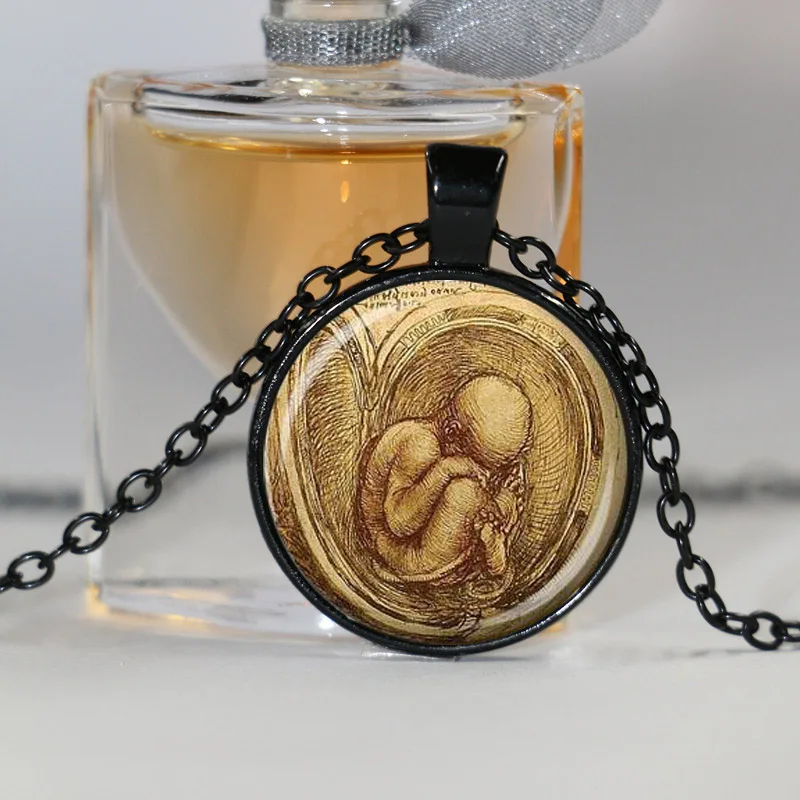 Ожерелье Леонардо да Винчи подвеска для беременных с изображением плода доктора