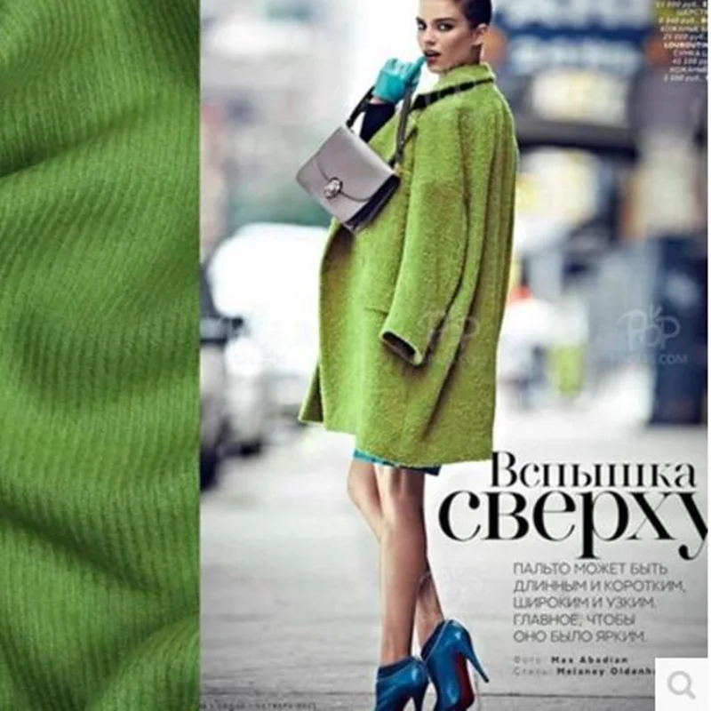 Твидовая ткань из зеленого твила 580 г на квадратный 80% шерсти|fabric cashmere|suit fabriccloth