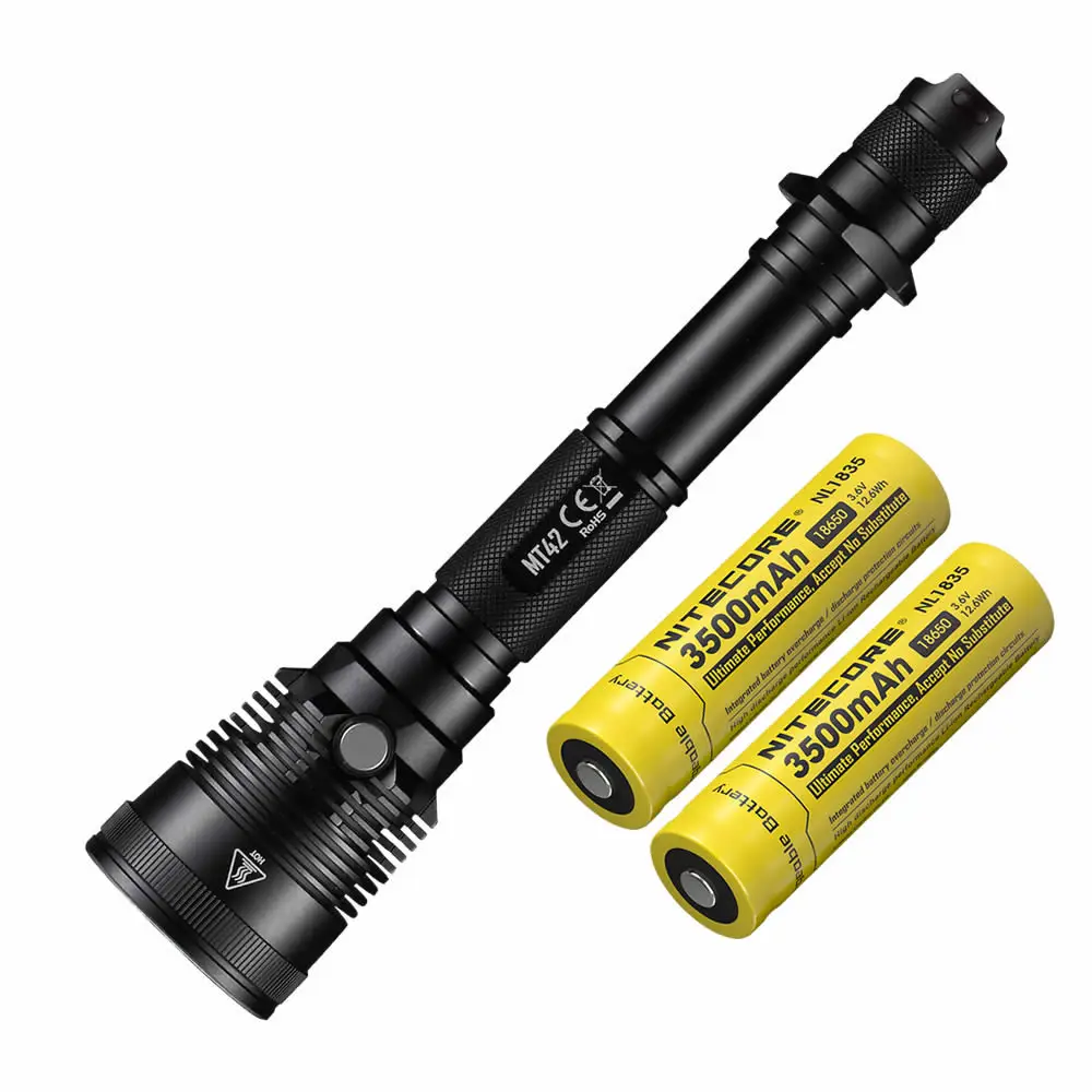 NITECORE MT42 тактический фонарь CREE XHP35 HD светодиодный макс. 1800 люмен дальний бросок 470 метров уличный охотничий фонарь-прожектор - Испускаемый цвет: MT42 NL1835
