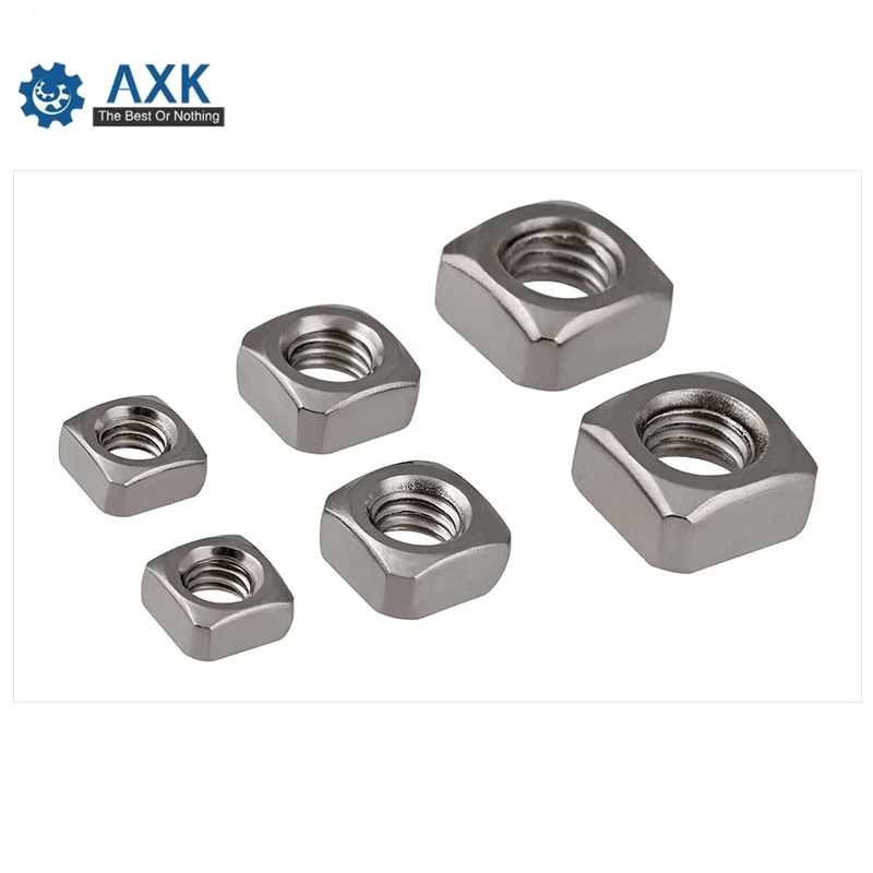 DIN557 GB39 M3 M4 M5 M6 M8 304 Stainless Steel Square Nuts thin type nut DIN562 3*5.4*2.4 4*6.9*3 5*8*3.8 6*10*4.8 8*13*6.2 mm |