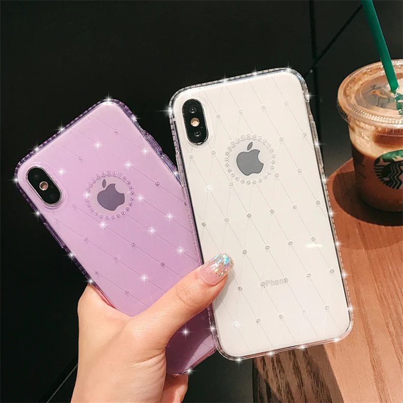 BRCSBOW модный алмазный Блестящий Прозрачный чехол для телефона iPhone 6 6S 8 7 Plus Мягкий