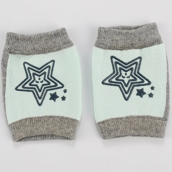 Light Green Детские наколенники для ползания, гетры для малышей, противоскользящий протектор для мальчиков и девочек, Стиль звезд - Цвет: Light Green