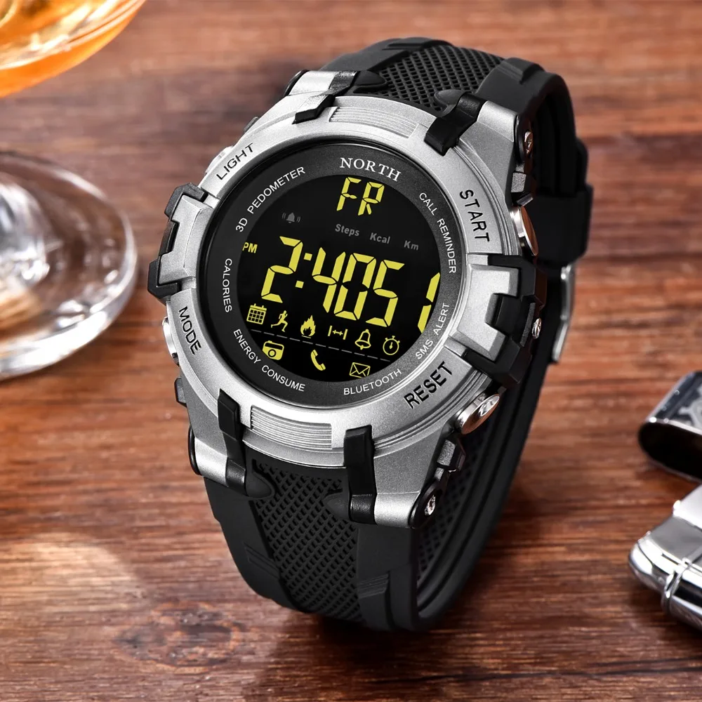 Северная Смарт-часы Для мужчин светодиодный спортивные часы Водонепроницаемый
