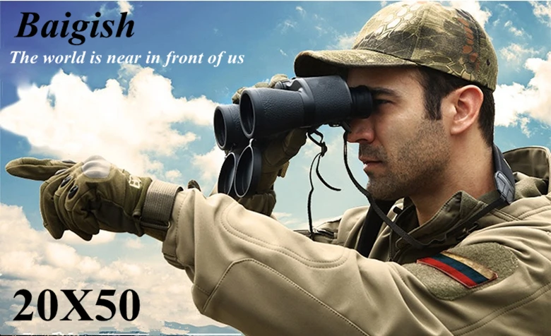 Baigish 20x50 бинокль Hd мощный туристический Spyglass высокое время чёткое видение телескоп Lll ночное видение для охоты кемпинга