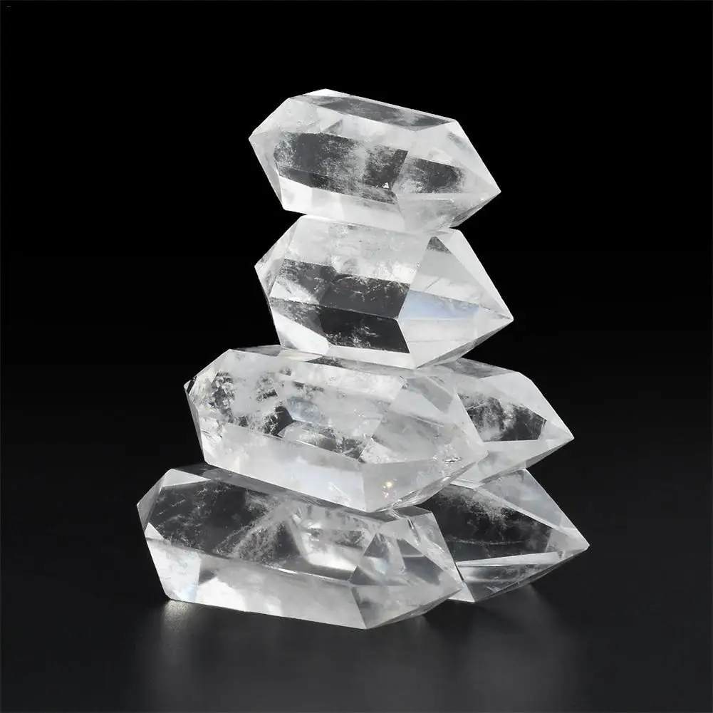 50-60MM Natural White Fluorite Crystal Quartz Crystal Stone Point Healing Hexagonal Wand Treatment Stone