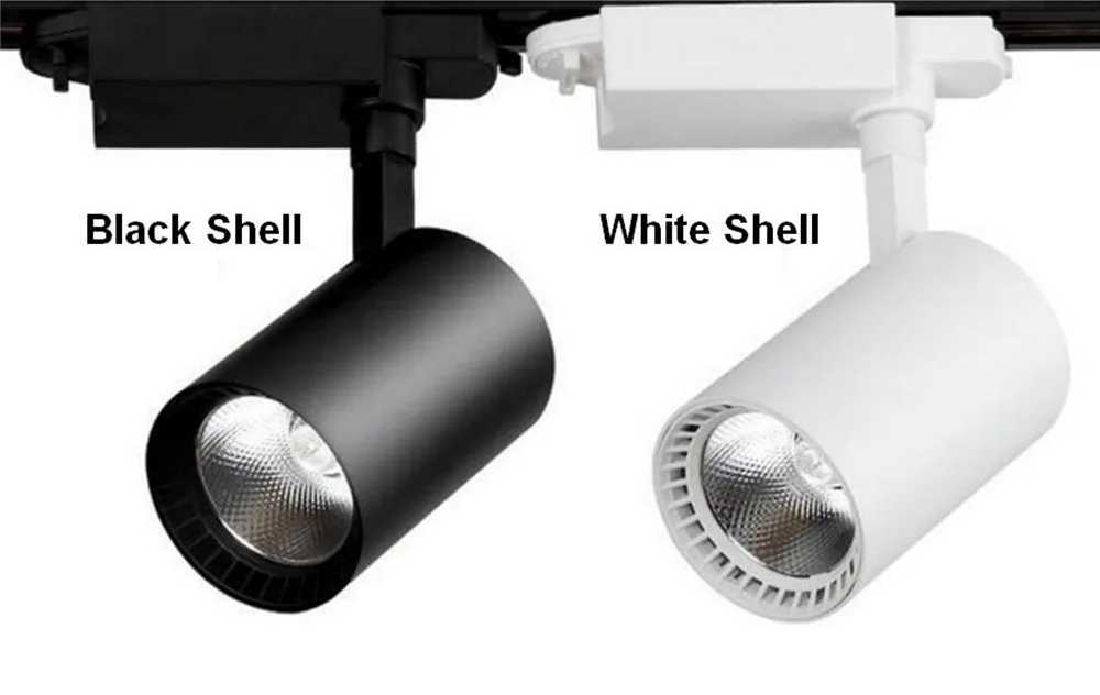 

10pcs COB 20W 30W Led Track light aluminum Ceiling Rail Track lighting Spot Rail Spotlights Replace Halogen Lamps AC85-265V