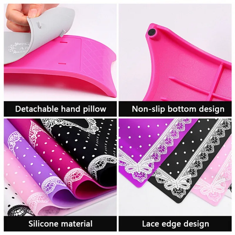 Silicone Cushion Pillow Wrist Pad Nail Art Arm Rest Manicure Table Hand Holder Washable Mat Tools