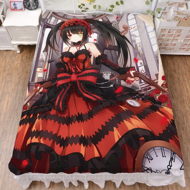9 150x200 см японское аниме Дата Живая сексуальная девушка персонажи Tokisaki Kurumi кошмар Elohim простыня и одеяло летнее одеяло - Цвет: 9