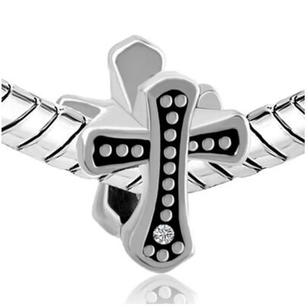Слайд шарм Оптовая Бесплатная доставка белый кристалл Claddagh Ирландский Крест