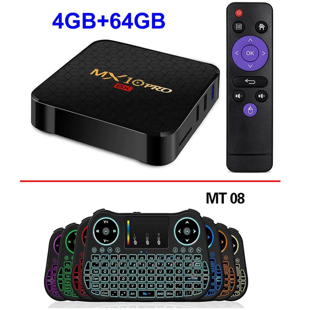 4GB 64GB add MT08 MX10 PRO 6K Android 9,0 Smart tv Box Allwinner H6 Четырехъядерный 4 ГБ ОЗУ 64 Гб ПЗУ USB3.0 wifi 3D 6K UHD H.265 HDR PK T95 MAX Q Plus - Цвет: 4GB 64GB add MT08