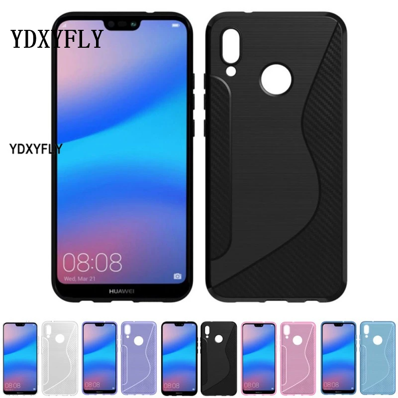 Модный гибкий простой защитный чехол для huawei P20 Lite мягкий S LINE TPU резиновый матовый