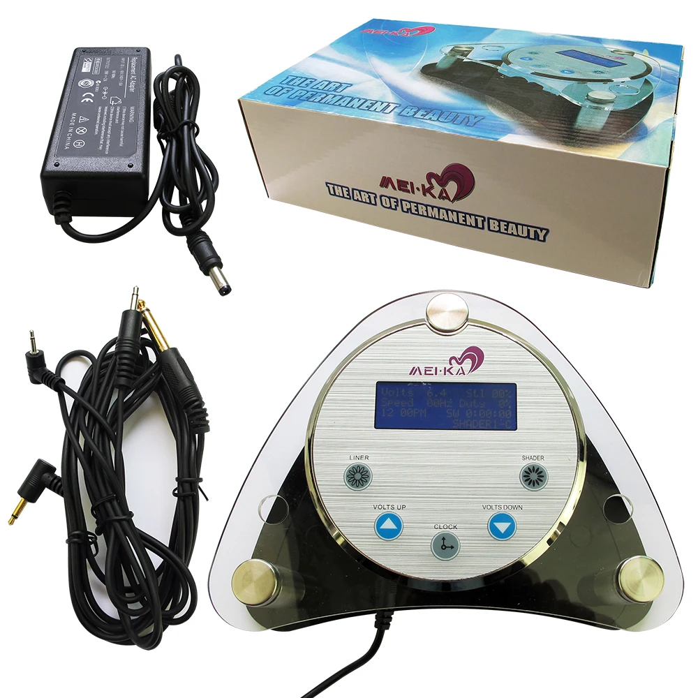 

Tattoo Power Supply New Tattoo Machine Intelligent Digital LCD Makeup Dual Tattoo Power Supply Acrylic Power Source Supplies Set