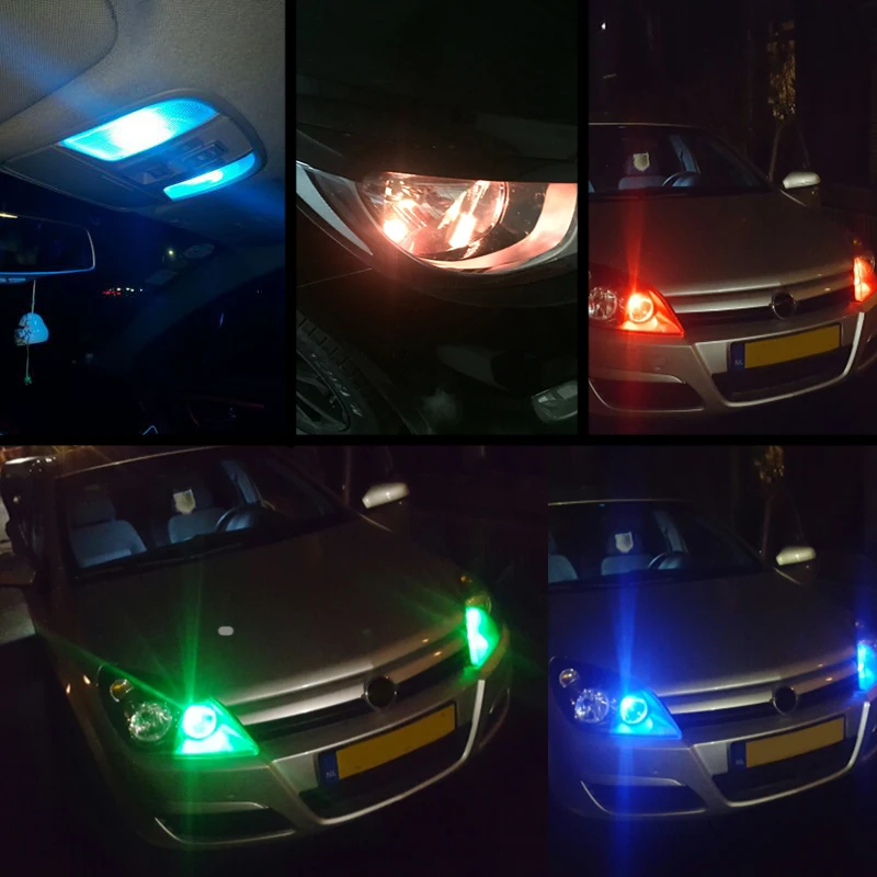 RGB светодиод T10 W5W лампочка 194 168 дистанционное управление внутренний источник