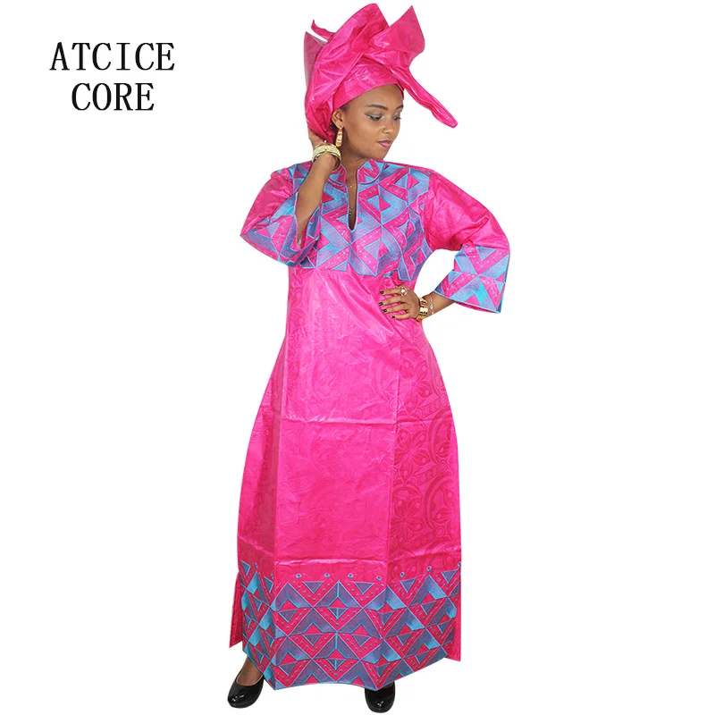 Африканские платья для женщин базин богатый дизайн с вышивкой длинное платье