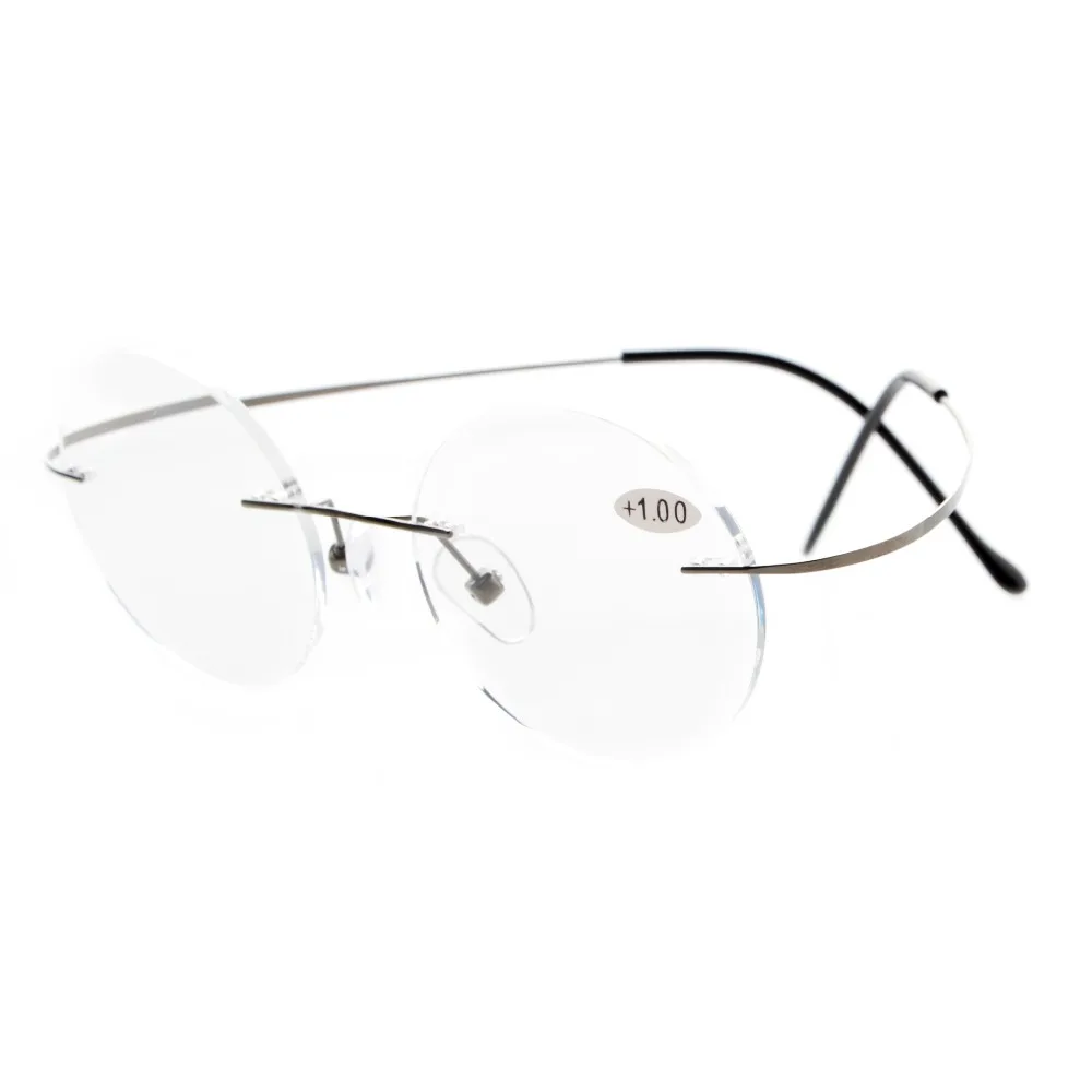 R15026 Eyekepper титановые круглые очки для чтения без оправы круглый считыватель + 0 0/0 5/0