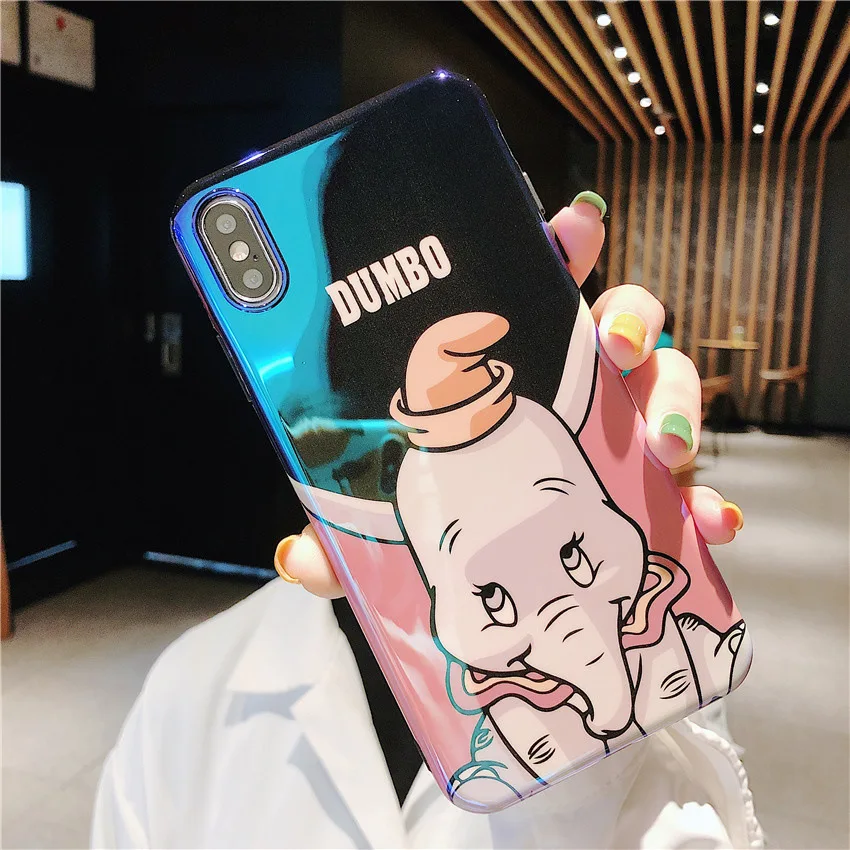 Чехол для телефона с милым мультяшным аниме летающим слоном iPhone X XR XS Max 8 7 6 6S Plus