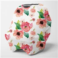 Чехол для кормления многофункциональное Грудное вскармливание ScarfBaby автомобильные чехлы для сидений, чехол для коляски, навес для сидения для мальчиков(перо Цветочный