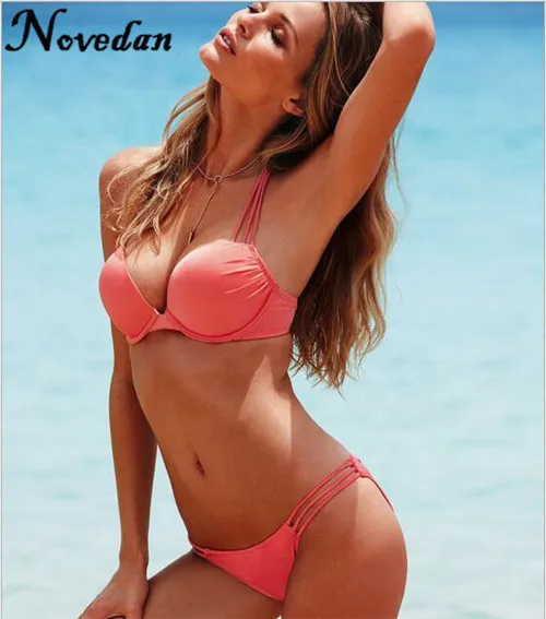 Новинка 2017 черно-белый купальник сексуальные комплекты бикини с супер пуш-апом