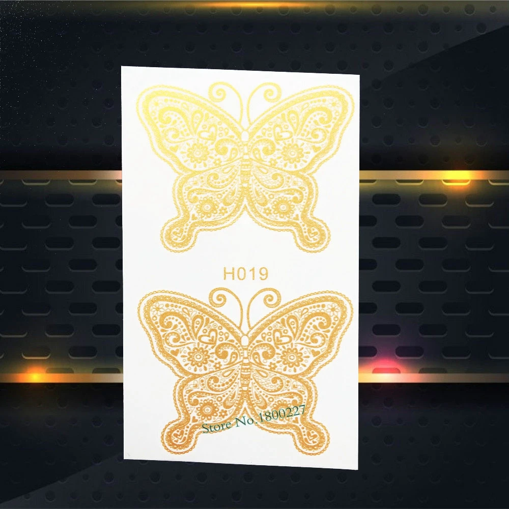1 шт. кружева хна для росписи мехенди бабочка временная татуировка наклейка