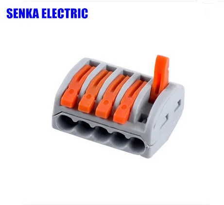 

50pcs 5 Pin 222-415 PCT-215 universal compact wiring connectors conductor terminal blocks with level