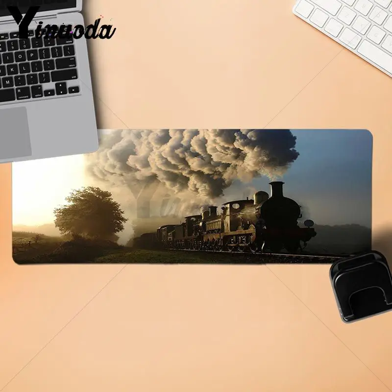 Lock Edge 30x90cm Yinuoda Поезд идет в гору большой коврик для мыши PC компьютерный коврик маленькие игровые коврики для мыши Натуральный каучук игровой коврик для мыши Настольный коврик - Цвет: Lock Edge 30x90cm