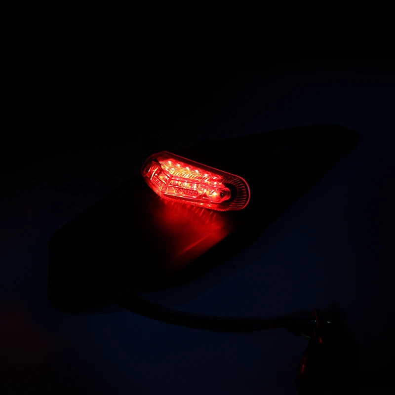 DC 12V Motorcycle 5W LED Tail Light Moto Scooter Retro Black Back Fender Rear Lights Motor Fenders Vintage Brake Stop led | Автомобили и