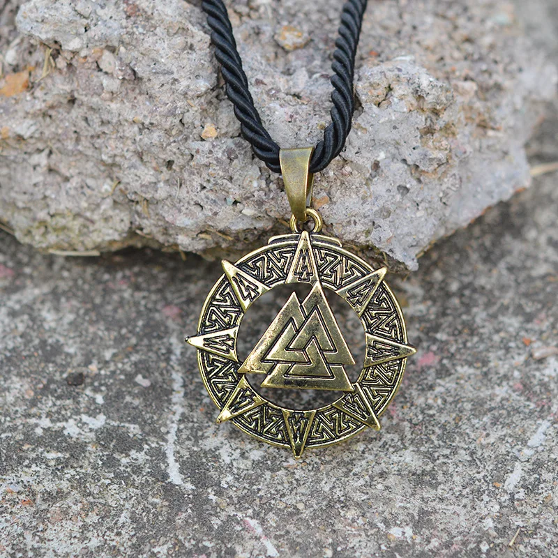2018 Винтажный Золотой амулет OM Viking подвеска Тотем ошейник чокер ожерелье цепь для