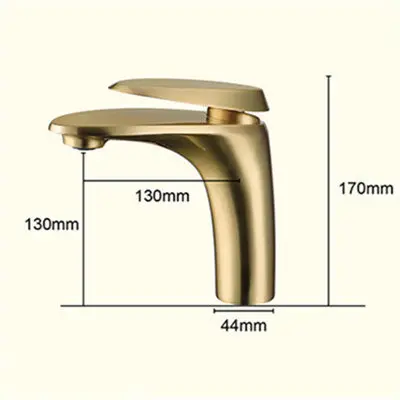 

Basin Faucet Total Brass Sink Mixer Tap Hot & Cold Faucet Single Handle Luxury Lavatory Basin Tap Brushed Gold Bathroom Crane