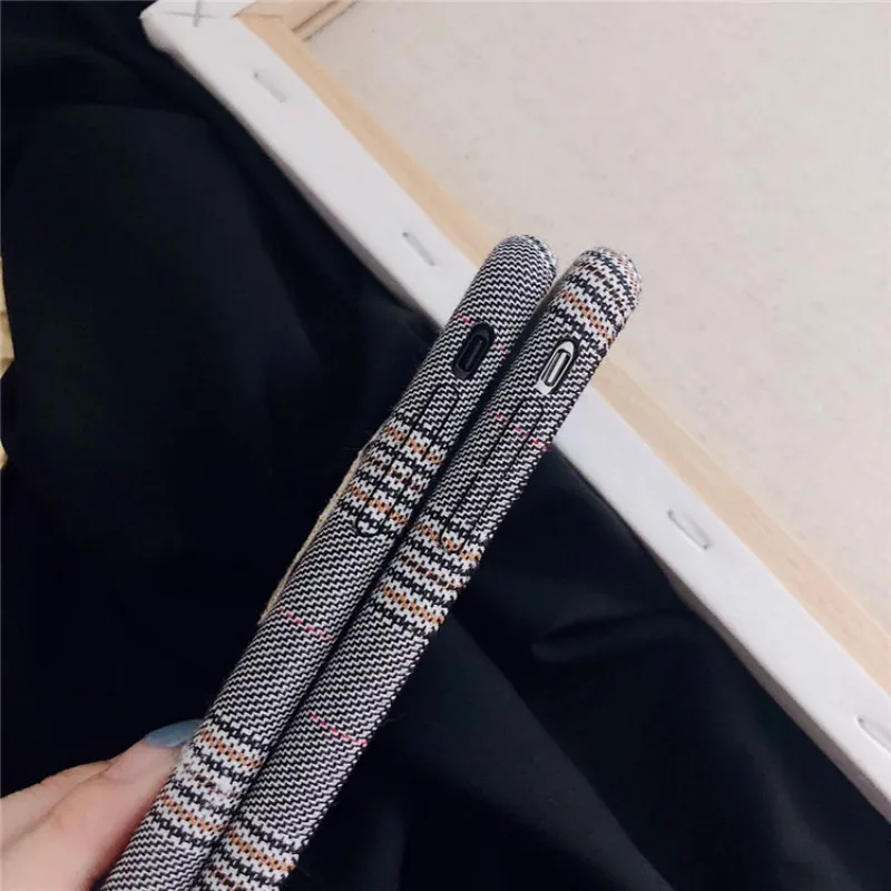 Cyato Симпатичные сетка с вышивкой кота оленя чехол для телефона для iphone X case теплый шерстяной чехол для iphone XS Max XR 7 8 Plus защитный чехол