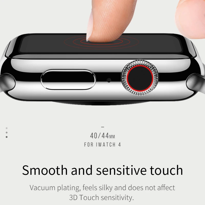 3D изогнутая закаленная стеклянная пленка HOCO для Apple Watch 4 9H полное покрытие