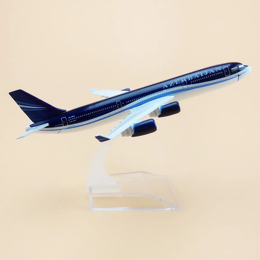 16 см металлическая авиакомпания A340 Airbus 340 4K AZ86 Airways модель самолета Модель w Stand