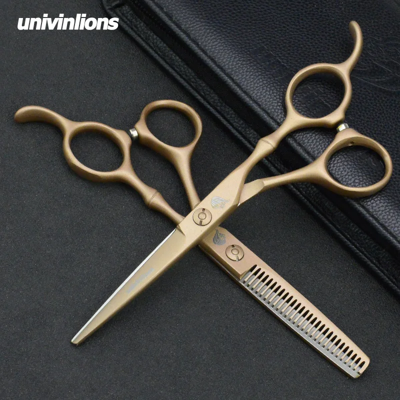 5 5/6 &quotзолотые ножницы univinlions для волос японская Парикмахерская Ножницы