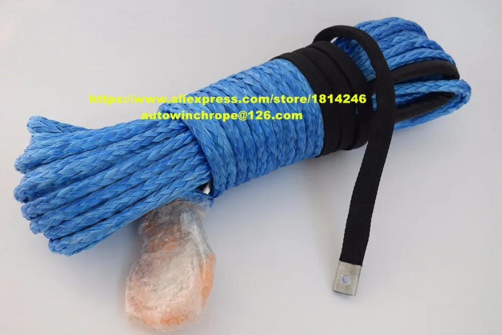 

Good Quality Blue 10mm*30m Synthetic Winch Rope Cable,UTV Winch Accessories,Off Road Rope,Boat Winch Cable