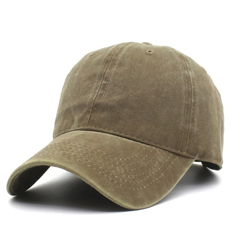 Армейский зеленый Винтажная бейсбольная кепка мужская Snapback Хлопковая женская летняя бейсбольная кепка однотонная черная шляпа папы костяная уличная Спортивная Кепка s солнцезащитные шляпы WH004 - Цвет: Армейский зеленый