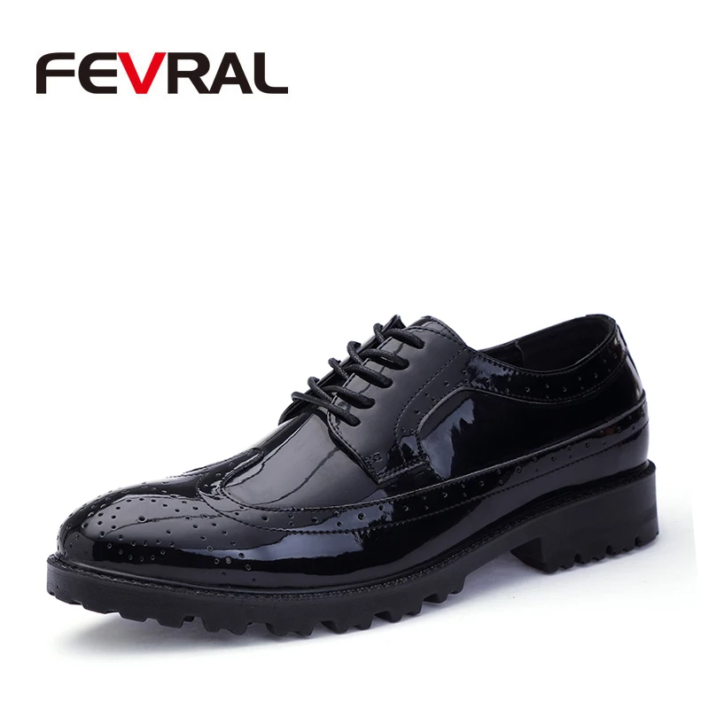 FEVRAL/Новинка Весенняя модная мужская обувь с перфорацией типа броги Мужская из