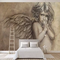 custom 3d wall murals wallpaper painting european style 3d embossed angel mural living room tv background wall decor wall paper