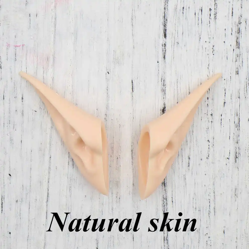 natural skin Кукла Blyth 1/6 эльф и человеческое пластиковое ухо белый натуральный загар темная и супер темная кожа подходит для 30 см кукла DIY аксессуары подарок - Цвет: natural skin