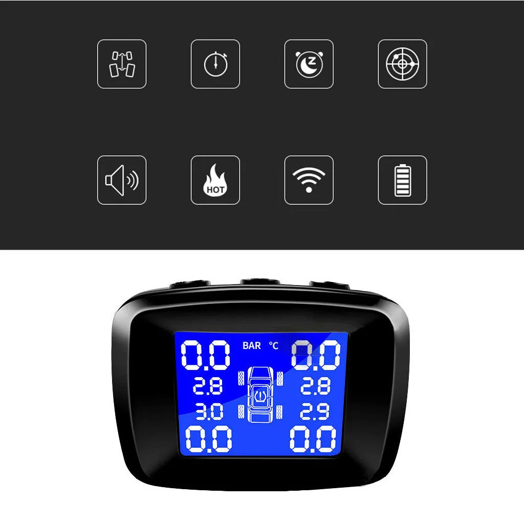Автомобильный TPMS USB Зажигалка разъем система мониторинга давления 4 Внешний