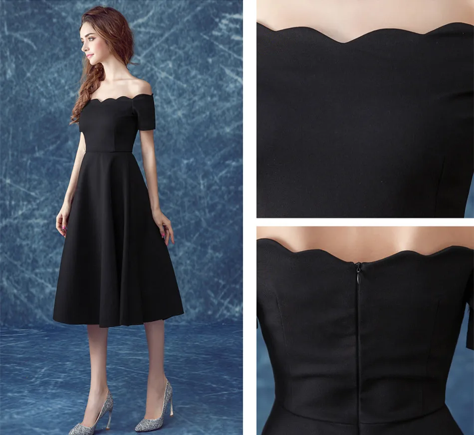 Ruthshen просто маленькое черное платья для выпускного вечера дешевые без плеча