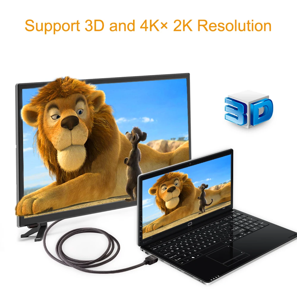 Wavlink 2 м высокоскоростной 4K HDMI кабель @ 60 Гц 1080P 0 позолоченный 3D 60fps для