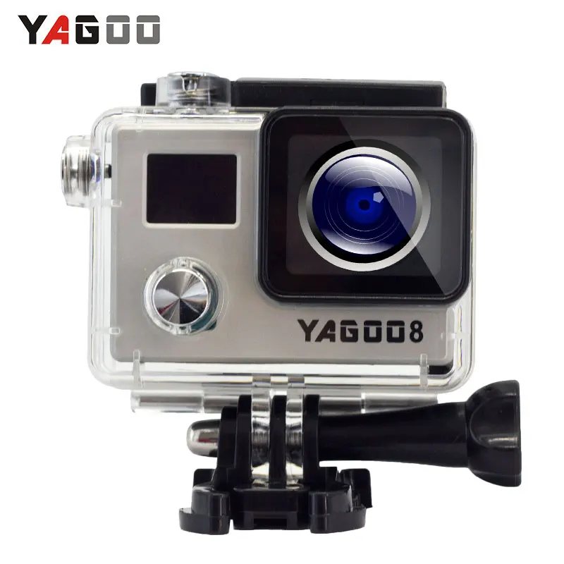 Yagoo8 двойной экран 2.0 &quotЖК дисплей 4 К действие Камера Wi Fi Full HD 1080 P 24fps мини шлем Go Cam
