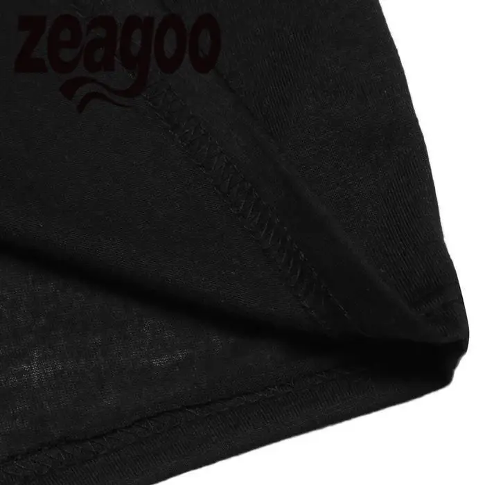 Zeagoo рукавом Повседневное О-образным вырезом с коротким Для женщин Сплошной
