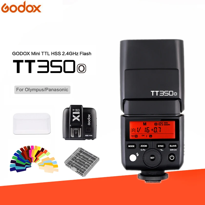 Godox Mini Speedlite TT350O вспышка для камеры TTL HSS GN36 + X1T O передатчик Olympus/Panasonic беззеркальная